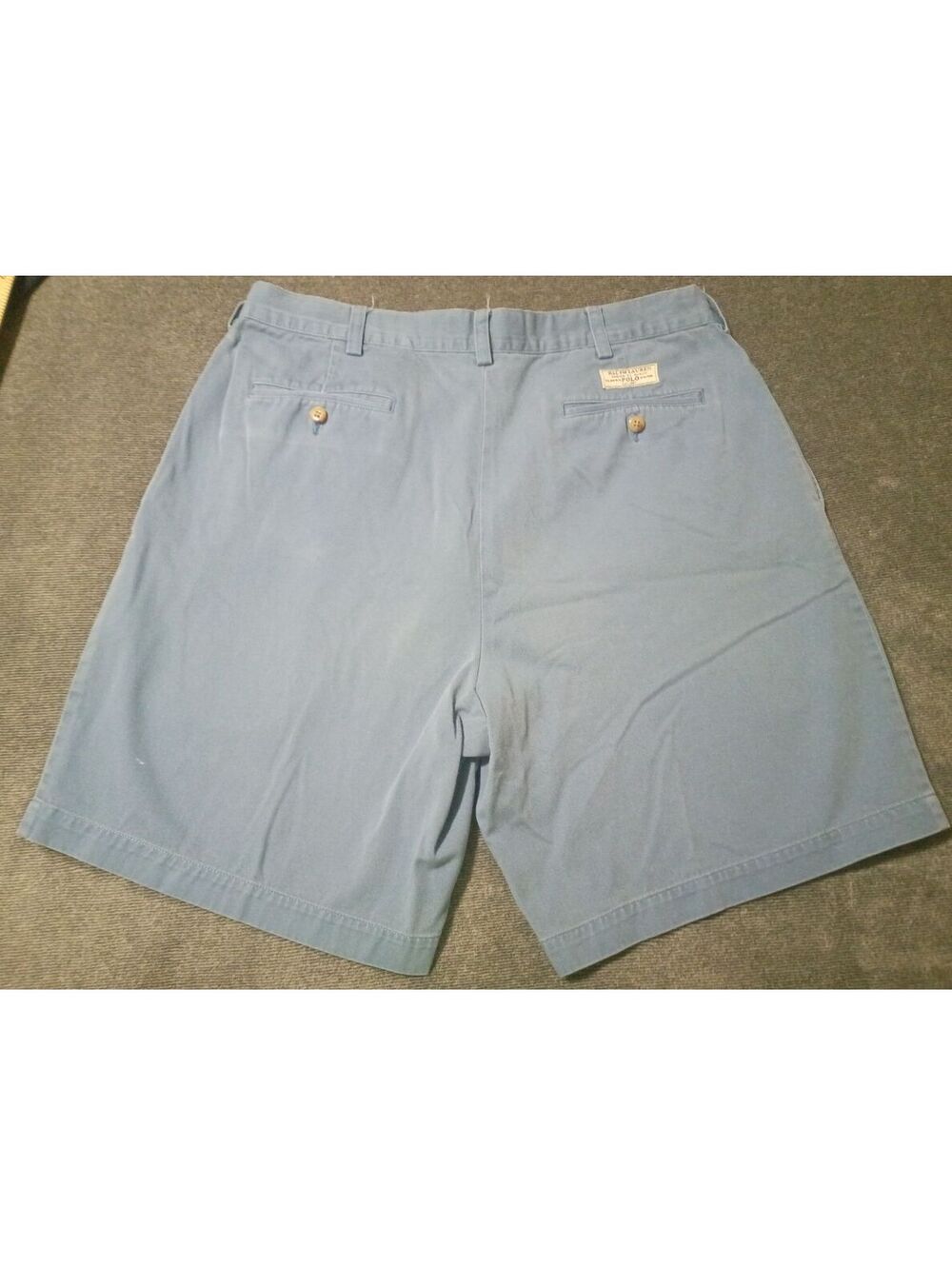 Vintage 90's Polo by Ralph Lauren Tyler Short Light Blue Cotton Shorts Size 36 - Picture 5 of 7